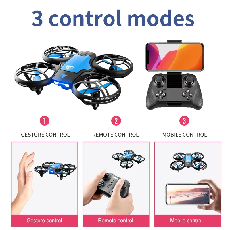 Novo Mini Drone V8 4K Profissi - Rc Helicopter Case avaliação e preço
